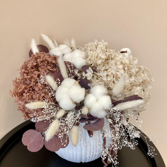 Cotton & Dried Flower Arrangement