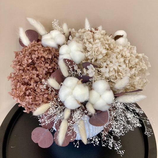 Cotton & Dried Flower Arrangement